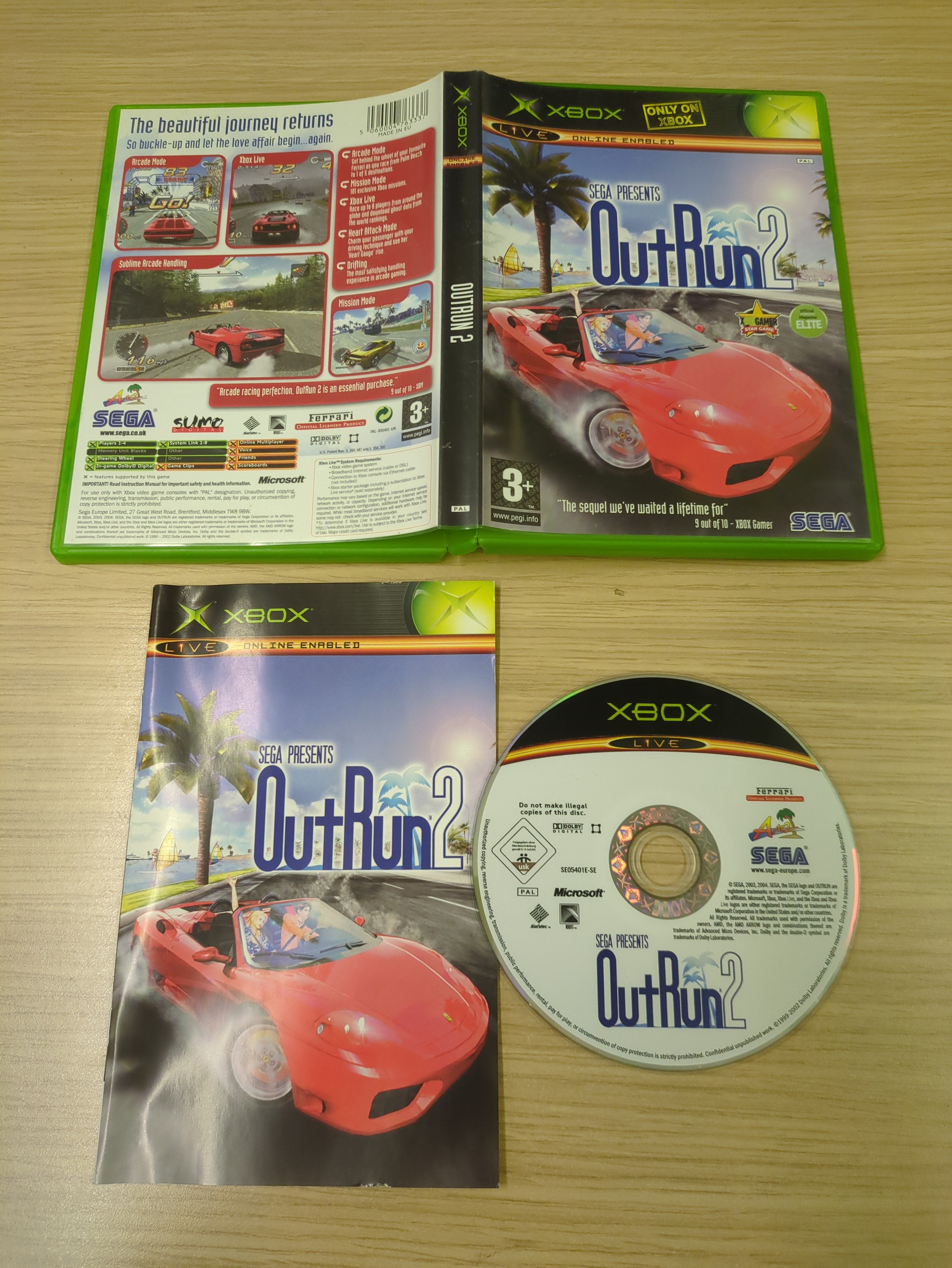 OutRun 2 original Xbox game OutRun 2 original Xbox game